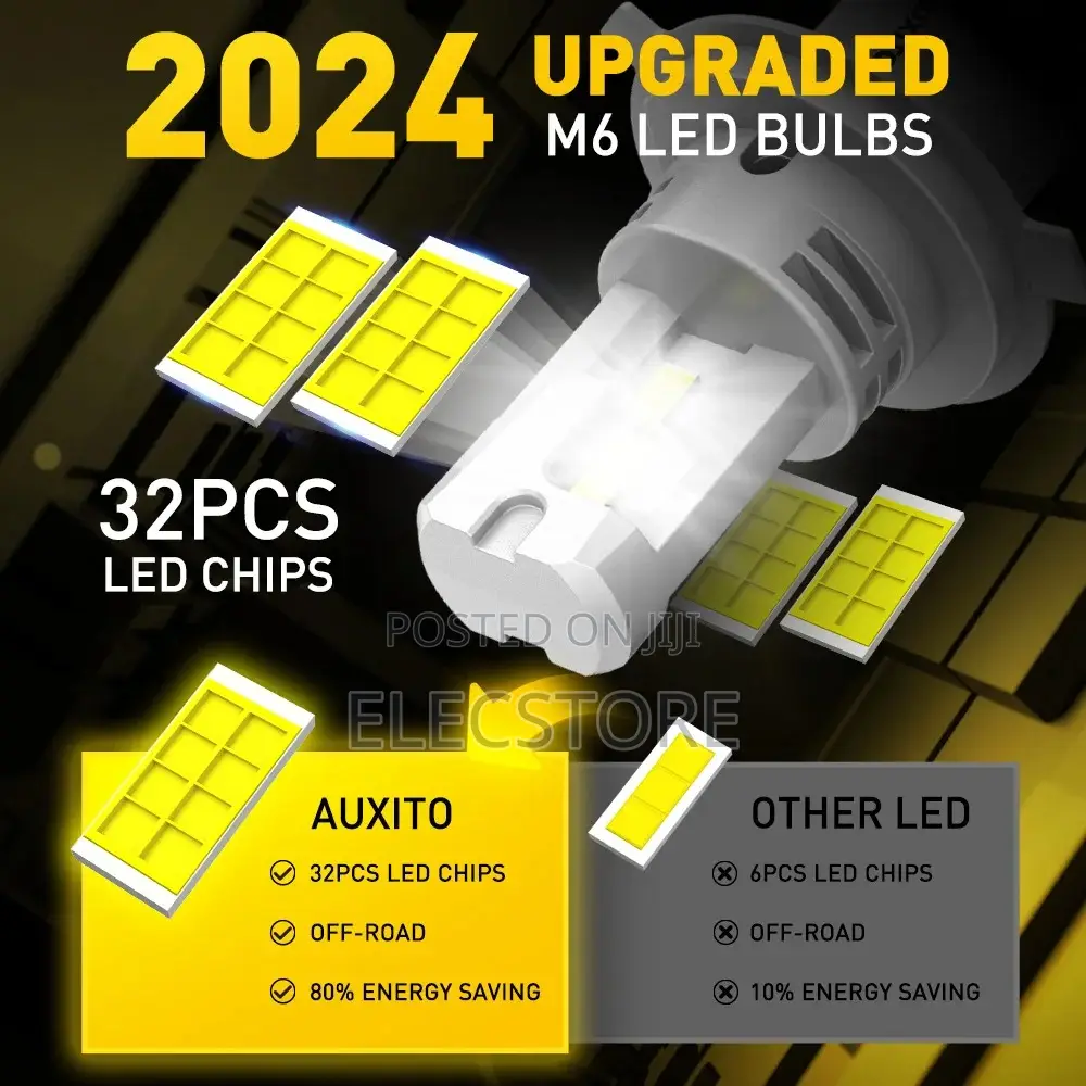 Auxito H4 Hb2 Hi/Lo Beam 50w 20000lm Fanless Led Headlight