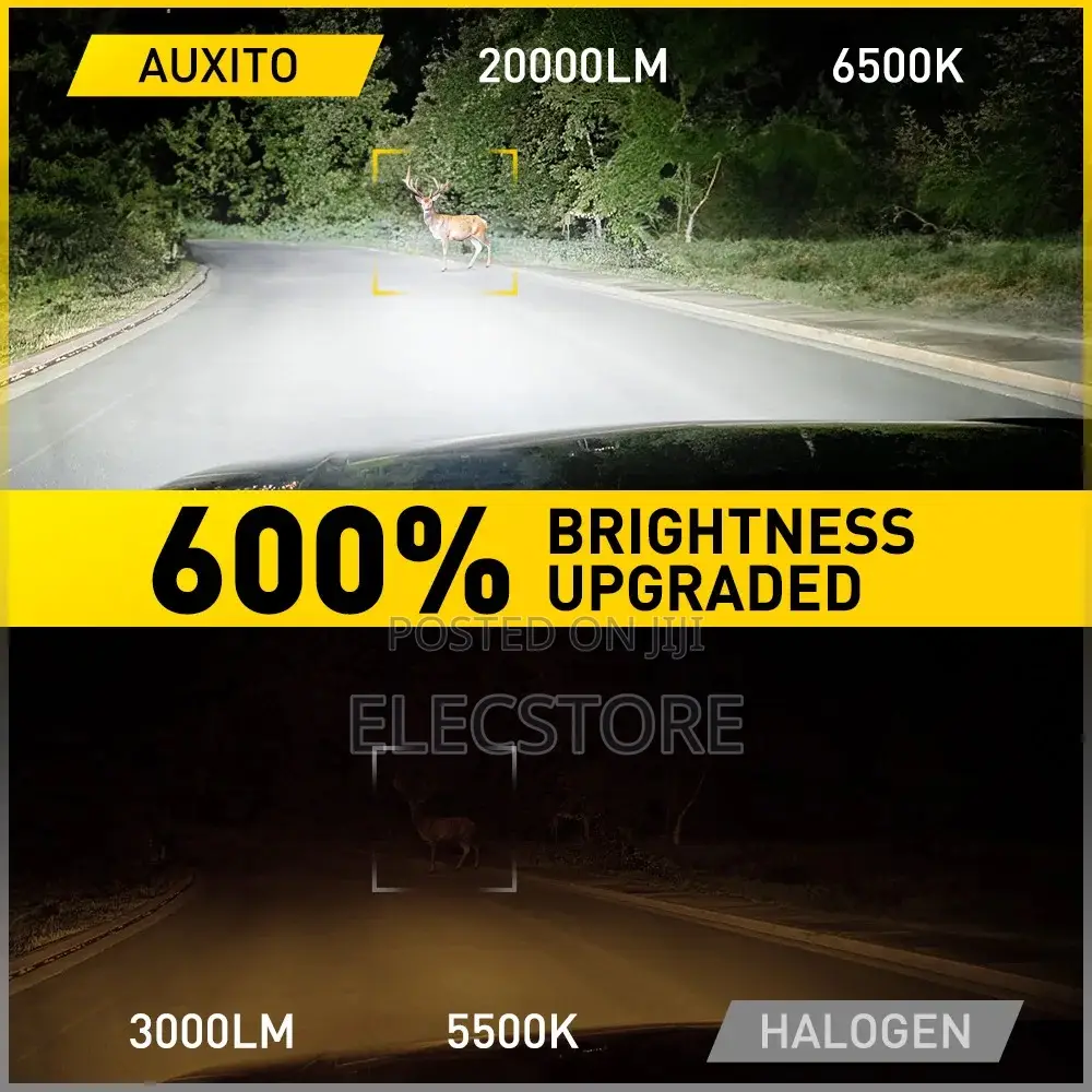 Auxito H4 Hb2 Hi/Lo Beam 50w 20000lm Fanless Led Headlight