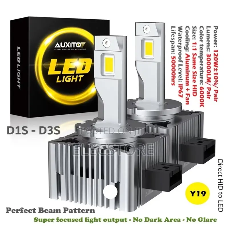 Auxito D1s D3s D2s 120w 30000lm Canbus Led Headlight Bulbs