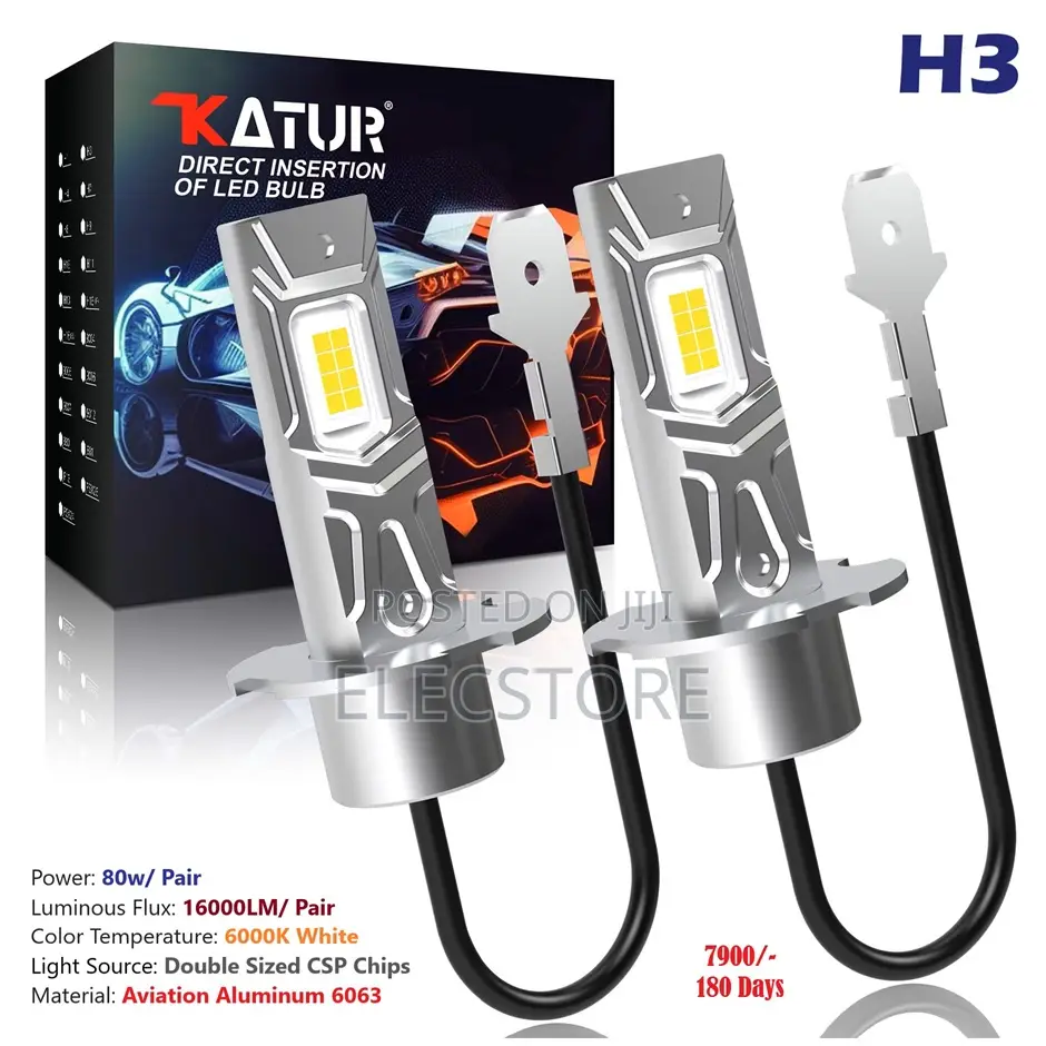 Katur H3 Led Bulb Head/Fog Light Canbus 12v White DRL