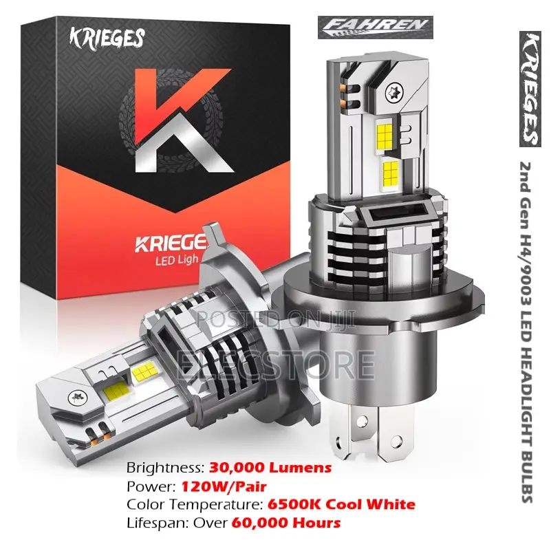 Fahren Krieges H4 Led Headlight Bulbs 120w 28000lm 12v