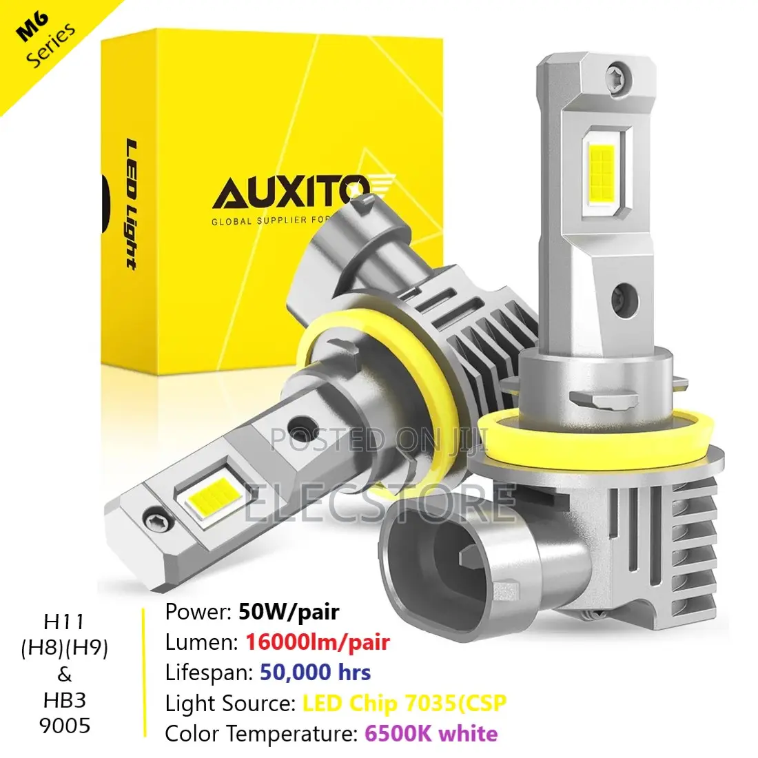 Auxito 9005 Hb3 H11 H9 H8 H16 Led 50w 16000lm Headlight Bulb