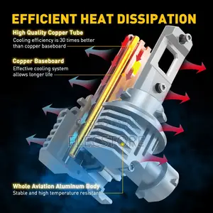 Auxito 9005 Hb3 H11 H9 H8 H16 Led 50w 16000lm Headlight Bulb