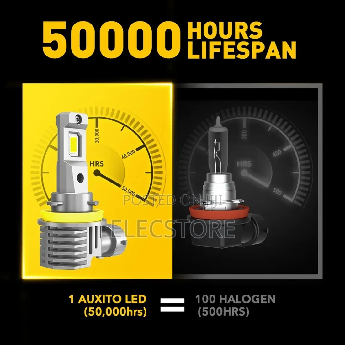 Auxito 9005 Hb3 H11 H9 H8 H16 Led 50w 16000lm Headlight Bulb
