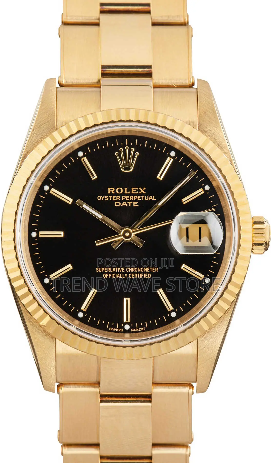 Rolex Oyster Date - Full Gold Gold Dial Watch