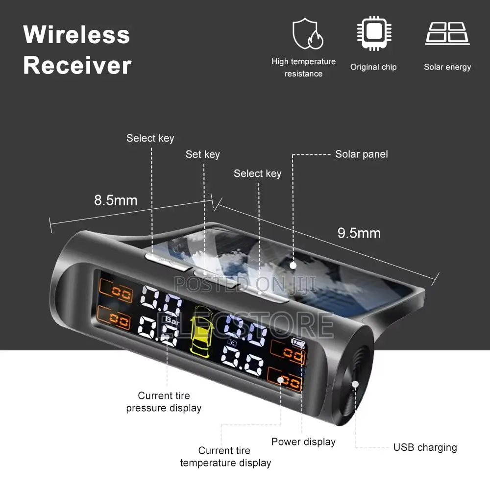 New Tire Pressure Monitoring System Solar Power Alarm System