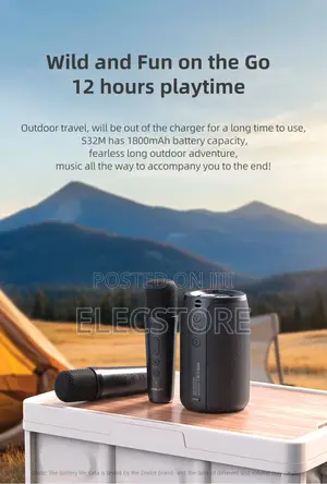 Zealot S32m Karaoke Bluetooth Speakers 2 Microphones Hi Bass