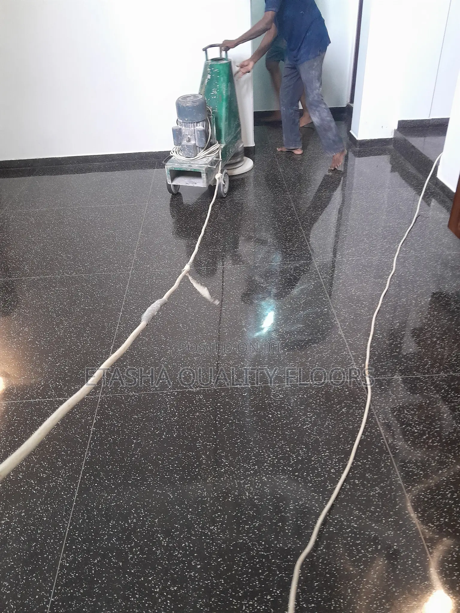 Old Terrazzo Floor Cut Polish