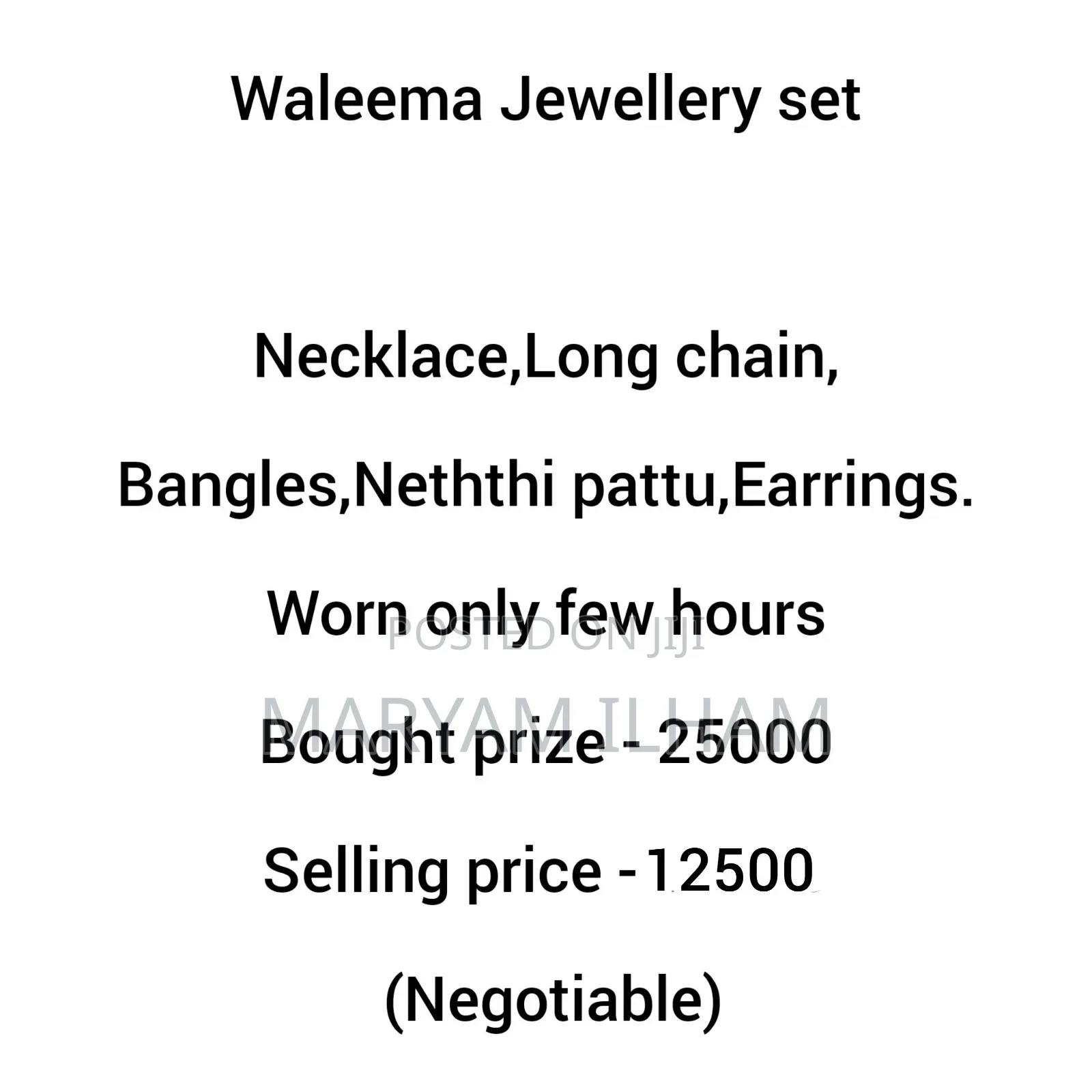 Waleema Jewellery Set