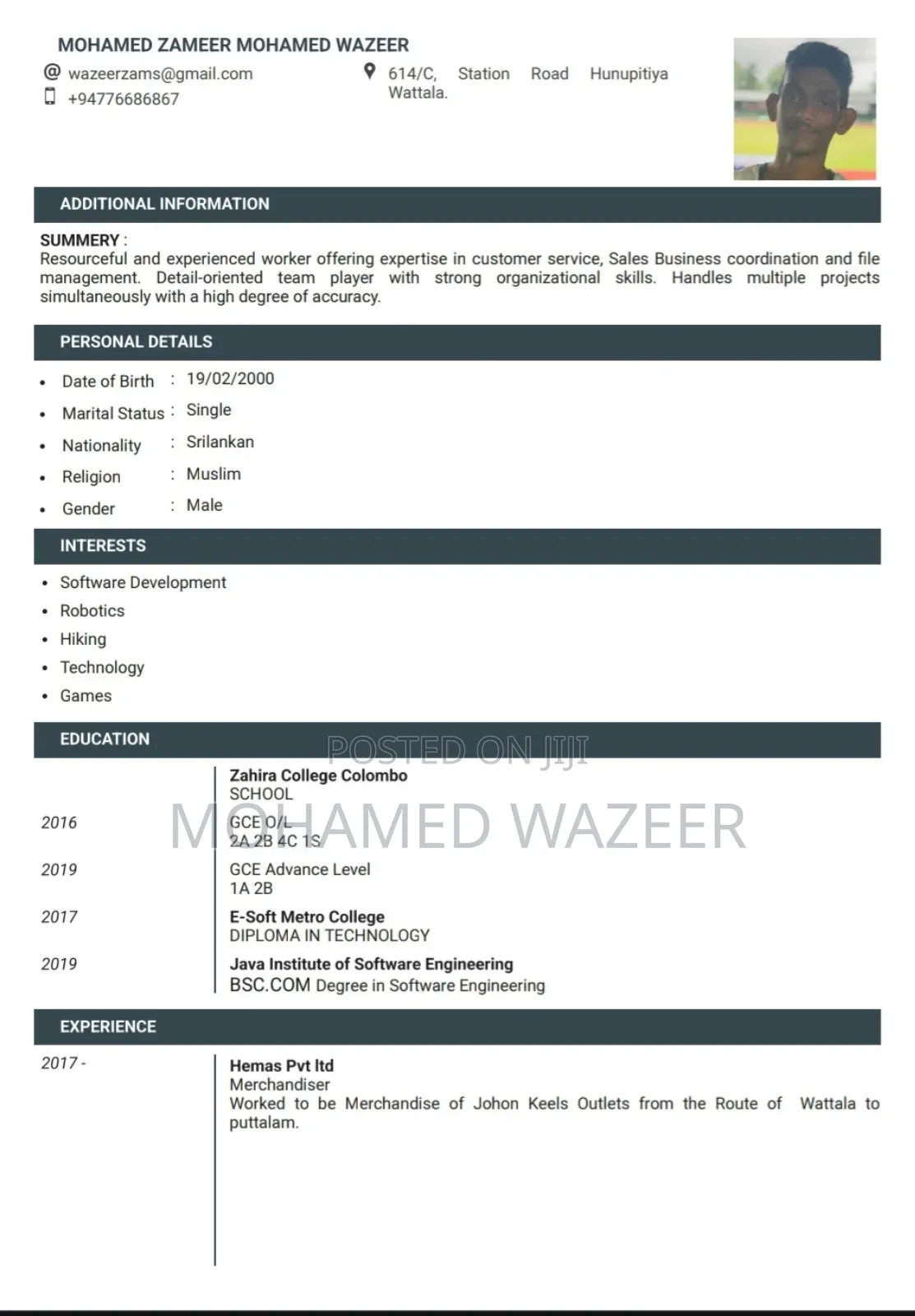Looking for a Job
