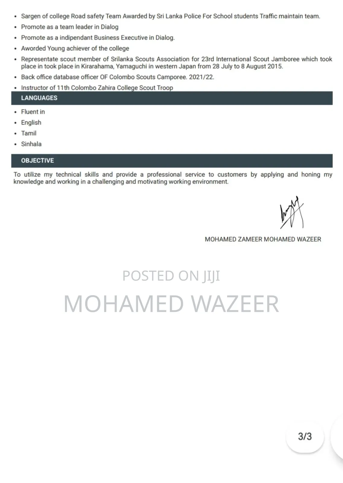 Looking for a Job