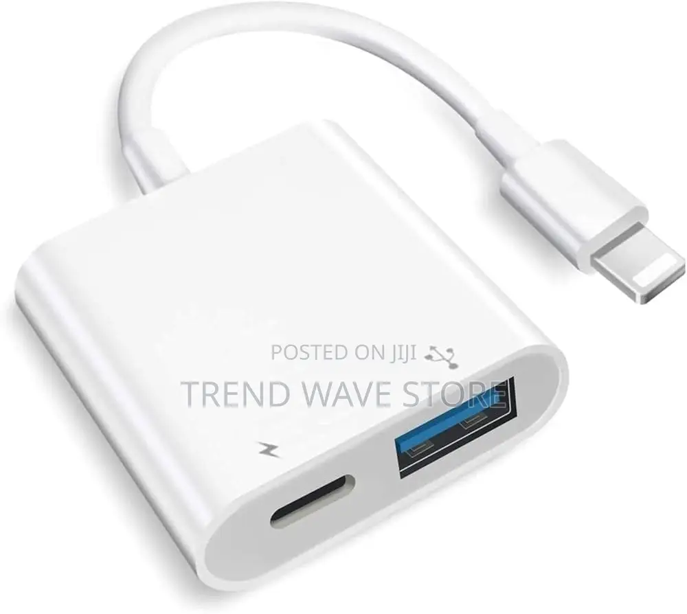 Usb Female Otg Adapter for iPhone iPad With Charging Port