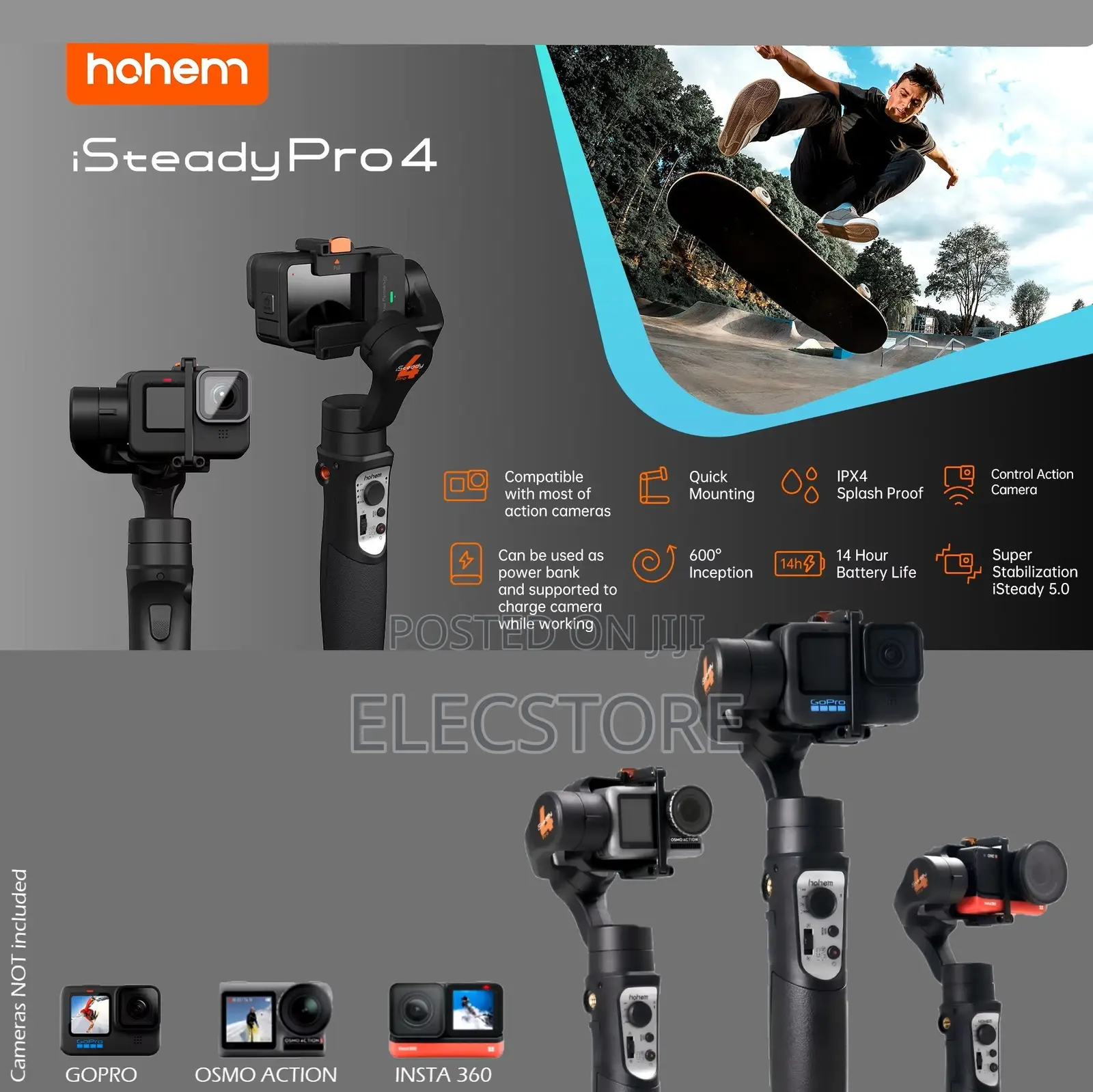 Hohem Isteady Pro 4 Gimbal Stabilizer 3-Axis Action Cameras