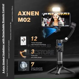 Photo - Axnen M02 3-Axis Gimbal Stabilizer Anti Shake Remote App
