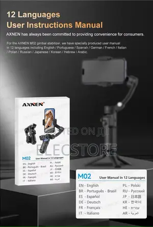 Axnen M02 3-Axis Gimbal Stabilizer Anti Shake Remote App