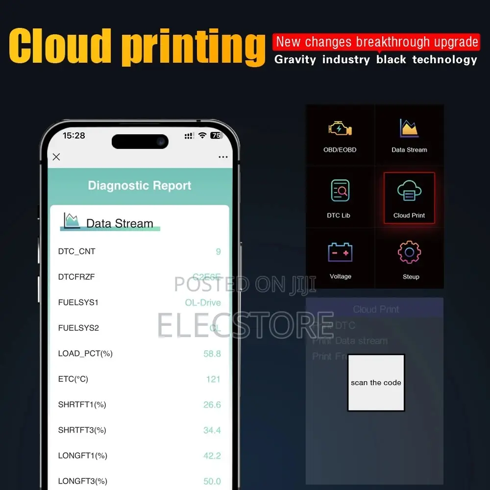 V520 Obd2 Engine Diagnostic Scanner Tool Lifetime Free Codes