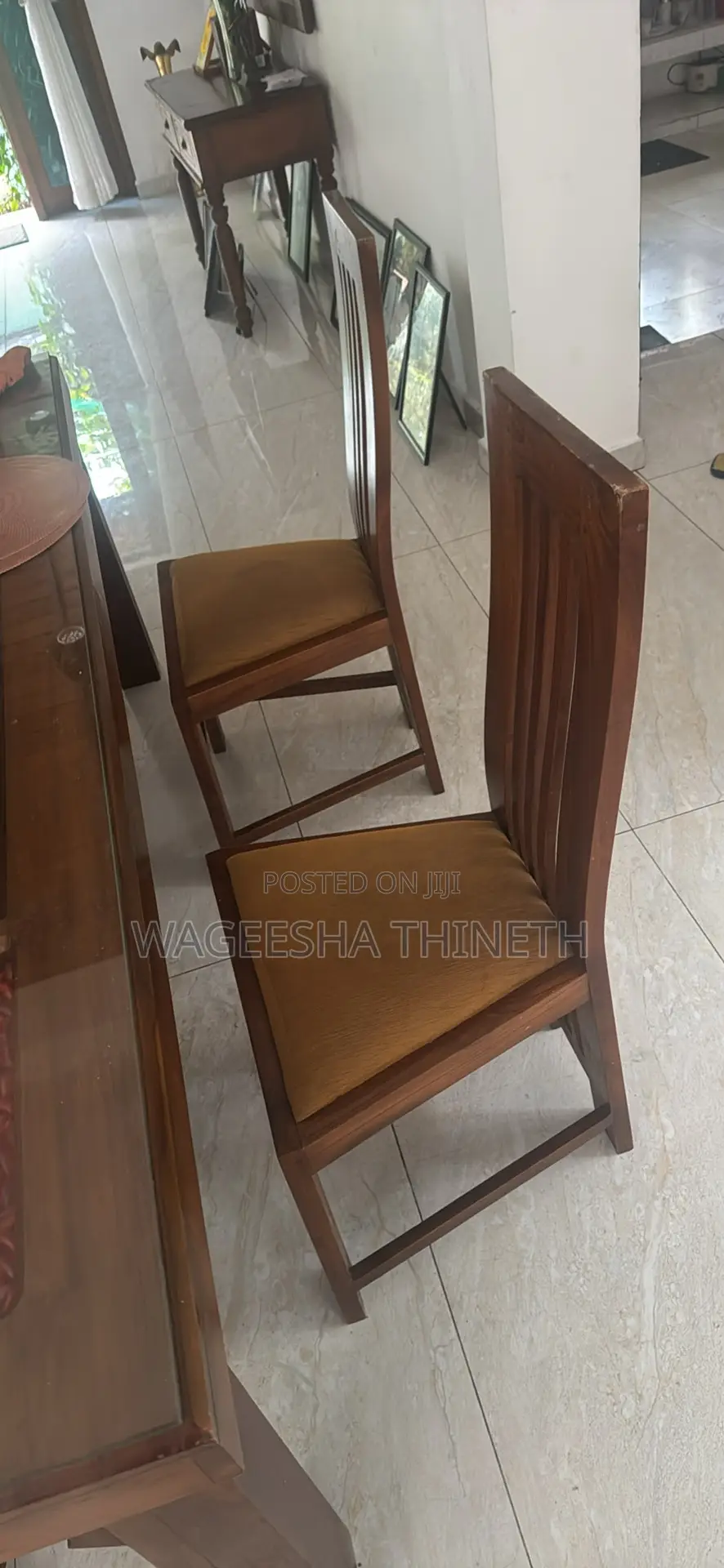 Teak Dinning Table With 6 Chairs for Sale
