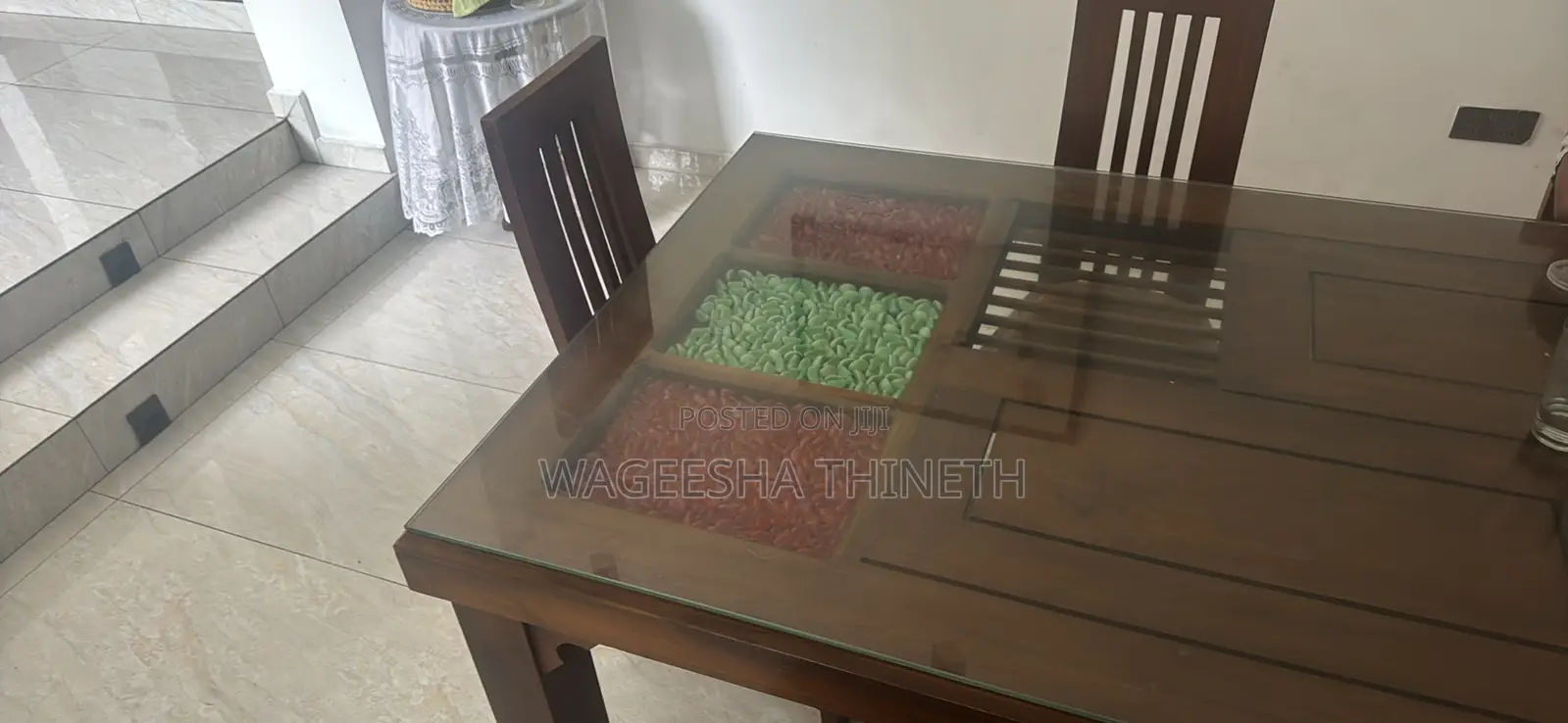 Teak Dinning Table With 6 Chairs for Sale
