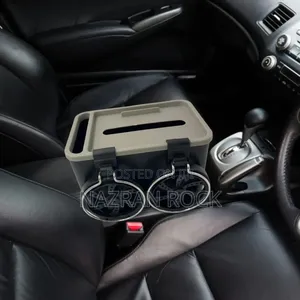 Photo - Car Armrest Storage Box Cup Holder Tissue Holder
