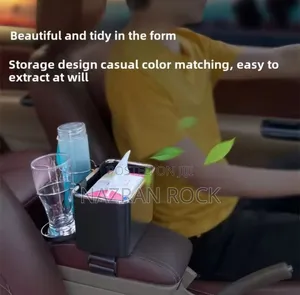 Car Armrest Storage Box Cup Holder Tissue Holder