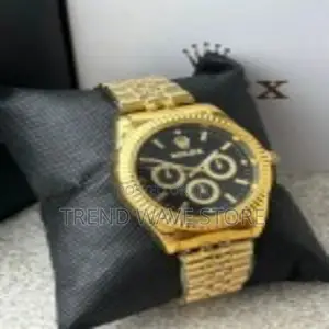Photo - Rolex Gents Black Dial Gold Watch (P06342)