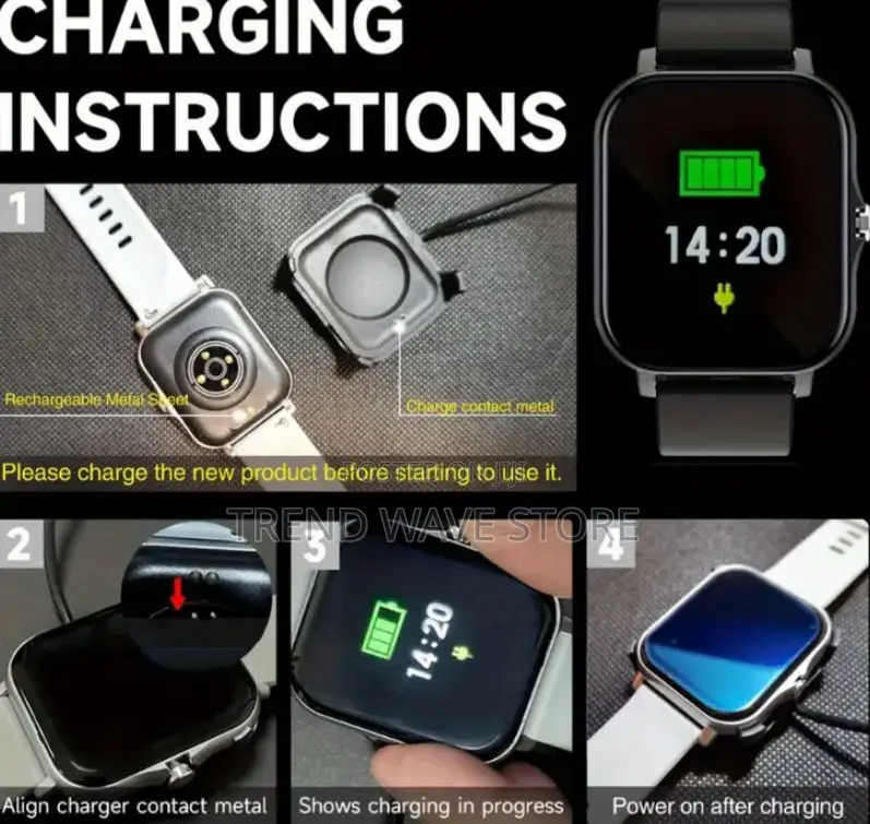 Smart Watch Silver Colour Available