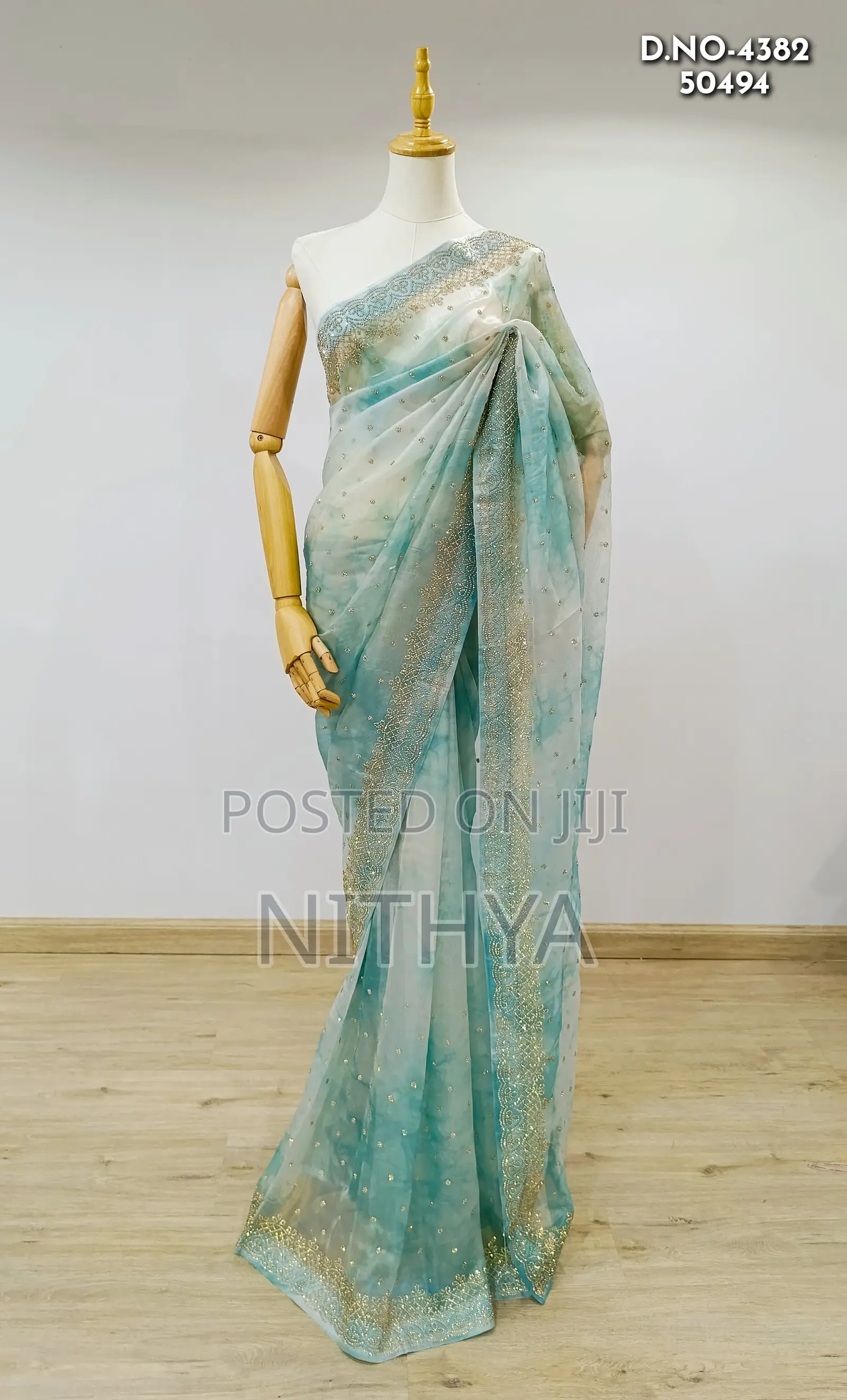 D. No 4382 Designer Net Saree