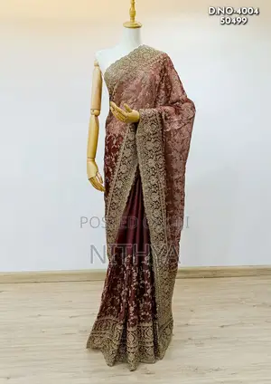 Photo - Crushed Fendy Silk Saree