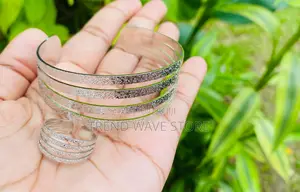 Photo - Silver Shine Bangle Ring Adjustable