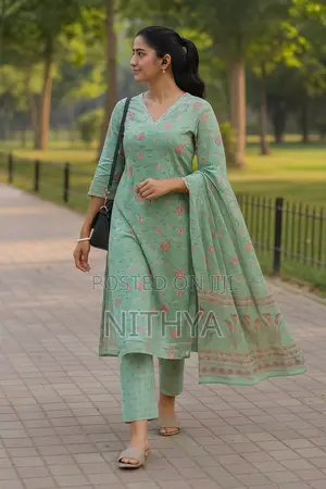 Nk-101 Ready to Wear Cotton Kurti Set