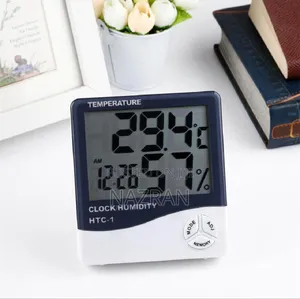 Photo - HTC Digital LCD Indoor Temperature Humidify Table Clock