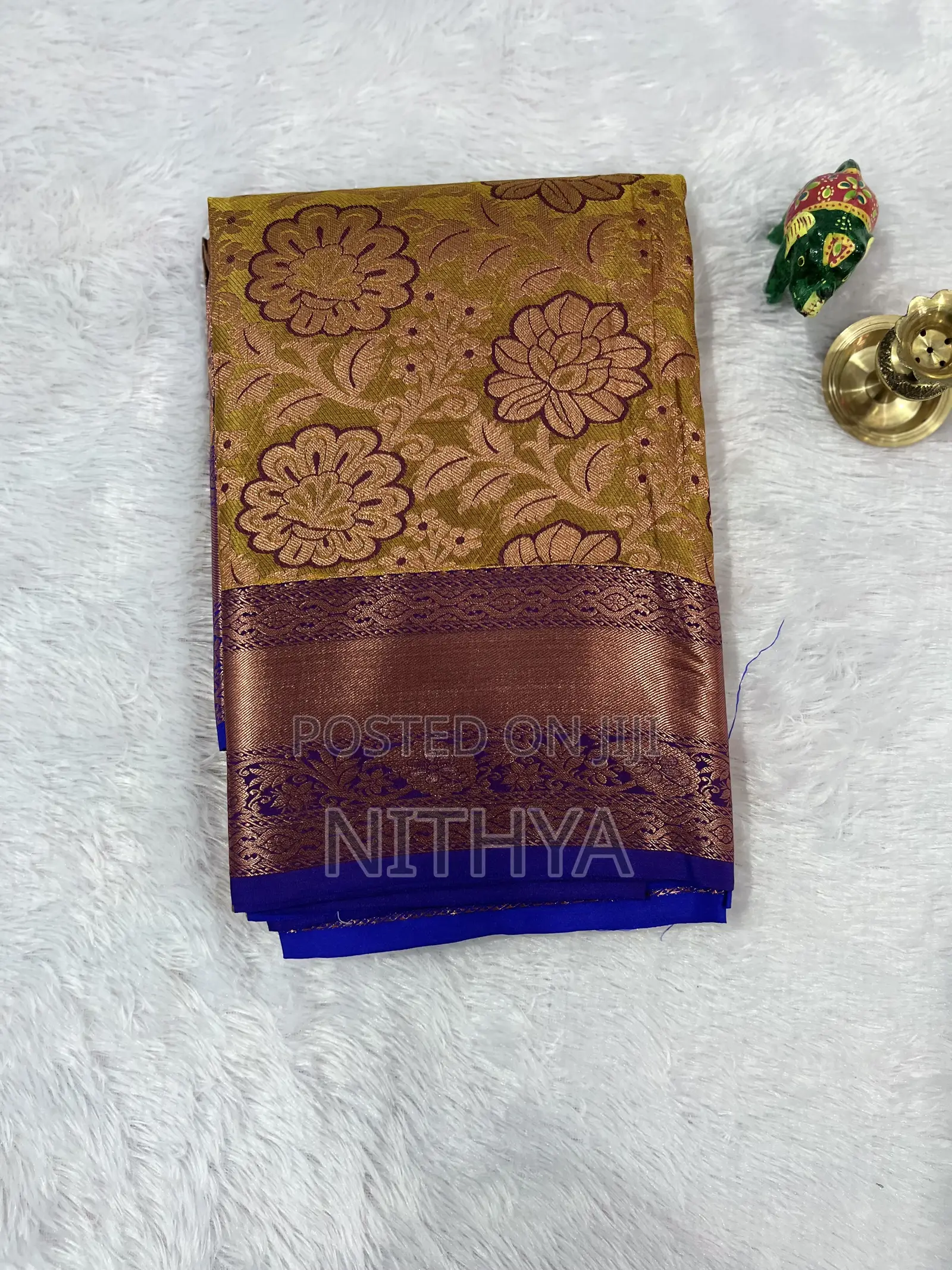 Wedding Collection/ Brocade Prince Copper Saree