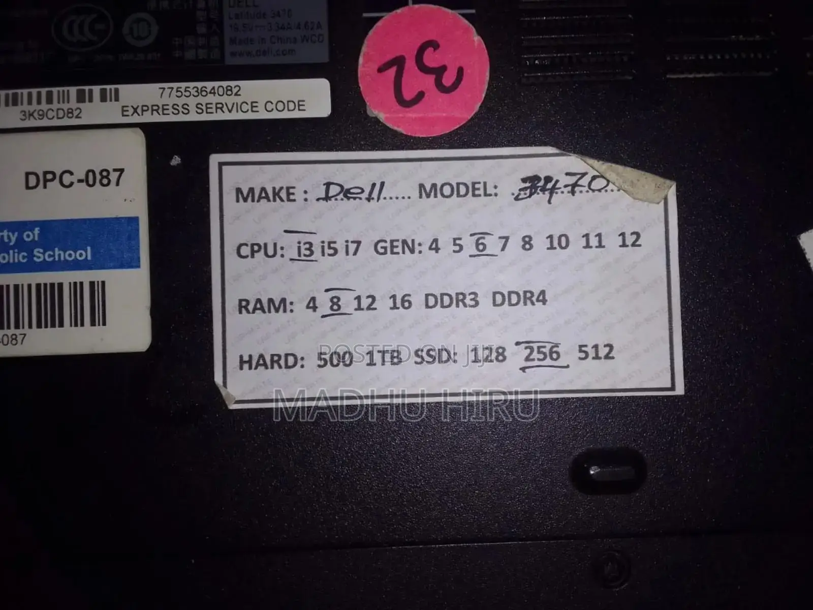 Laptop Dell Latitude 14 3470 8GB Intel Core I3 SSD 256GB