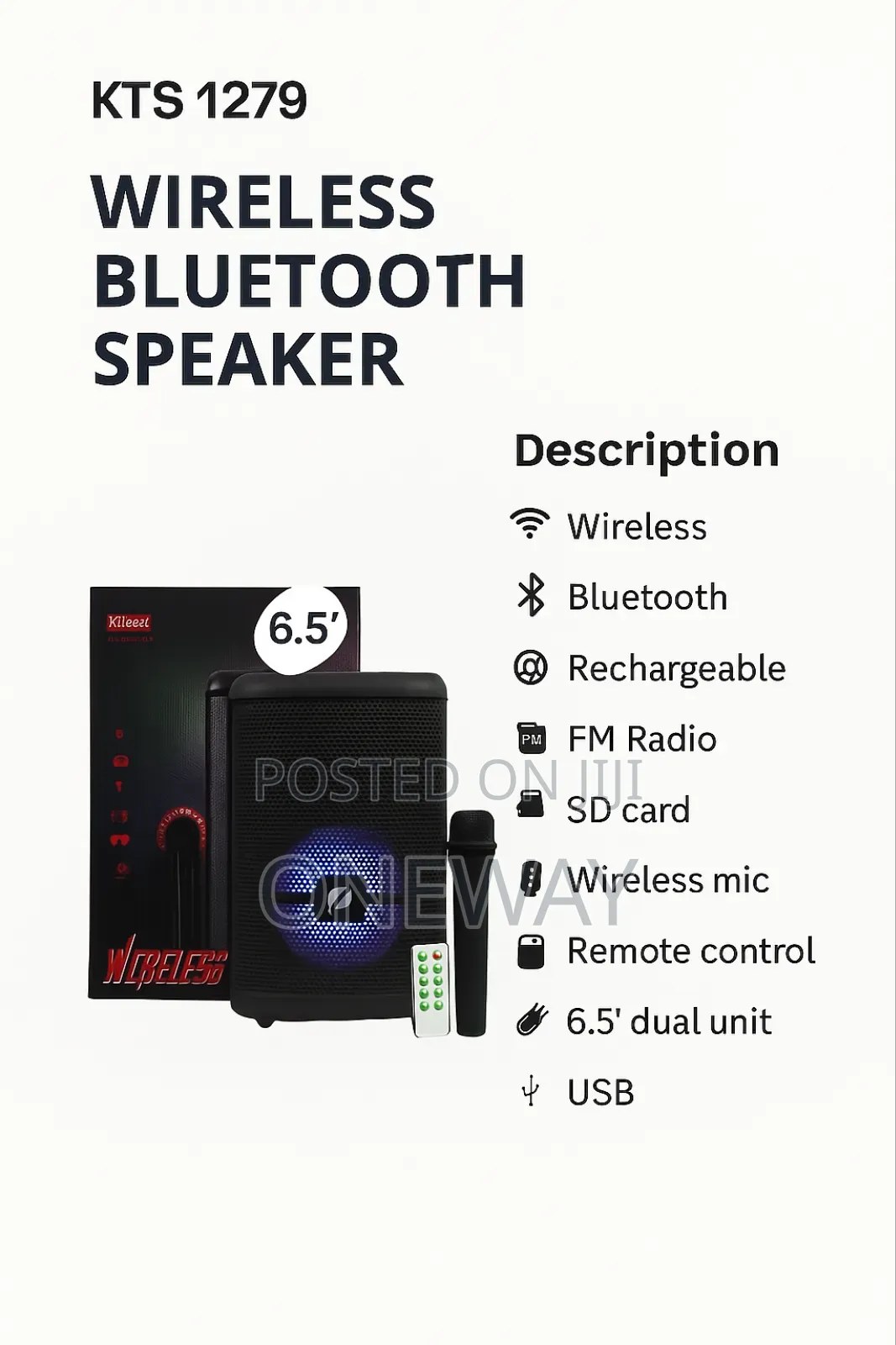 KTS 1279 Wireless Bluetooth Speaker