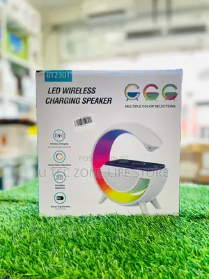 Photo - Wireless Charging Table Lamp Bluetooth Speaker