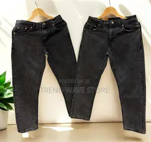 Men Acid Wash Big Fold Denim