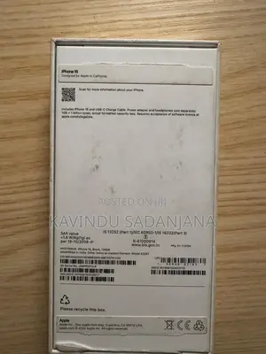 New Apple iPhone 16 128 GB Black