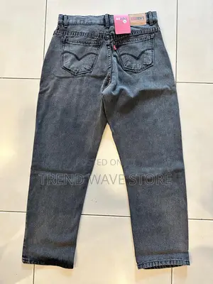 Photo - High Waist Acid Washed Mams Denim Black