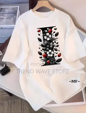 Unisex Letter DTF Print T Shirt