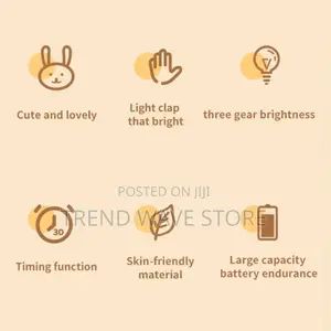 Big Face Rabbit Colorful Led Night Light Silicone Lamp