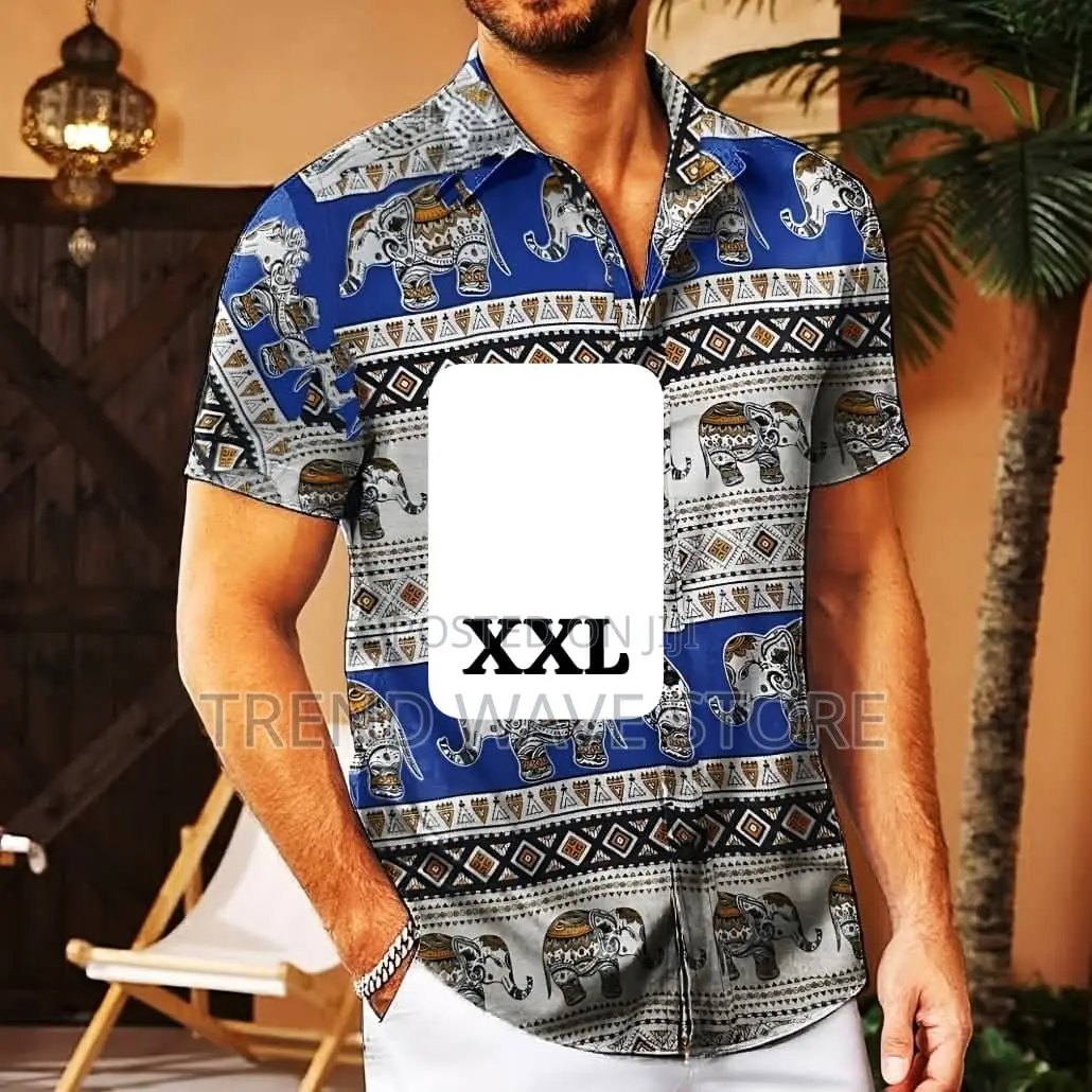 New Cotton Shirts Traditional Elephant Design