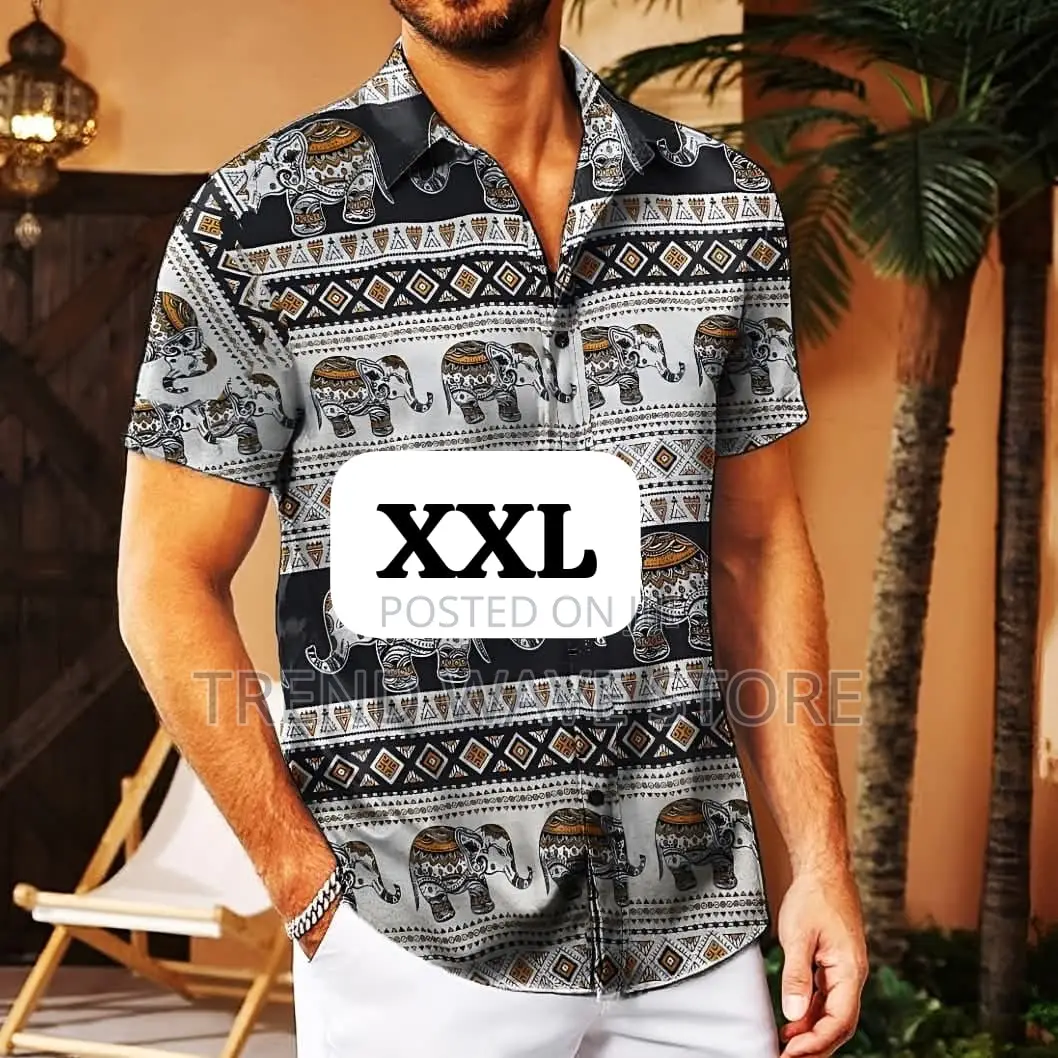 New Cotton Shirts Traditional Elephant Design