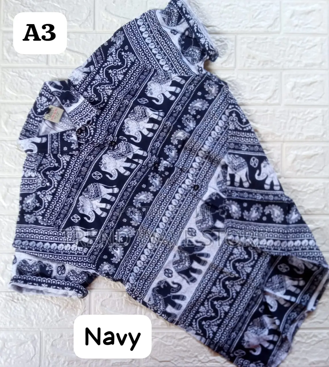 New Cotton Shirts Traditional Elephant Design