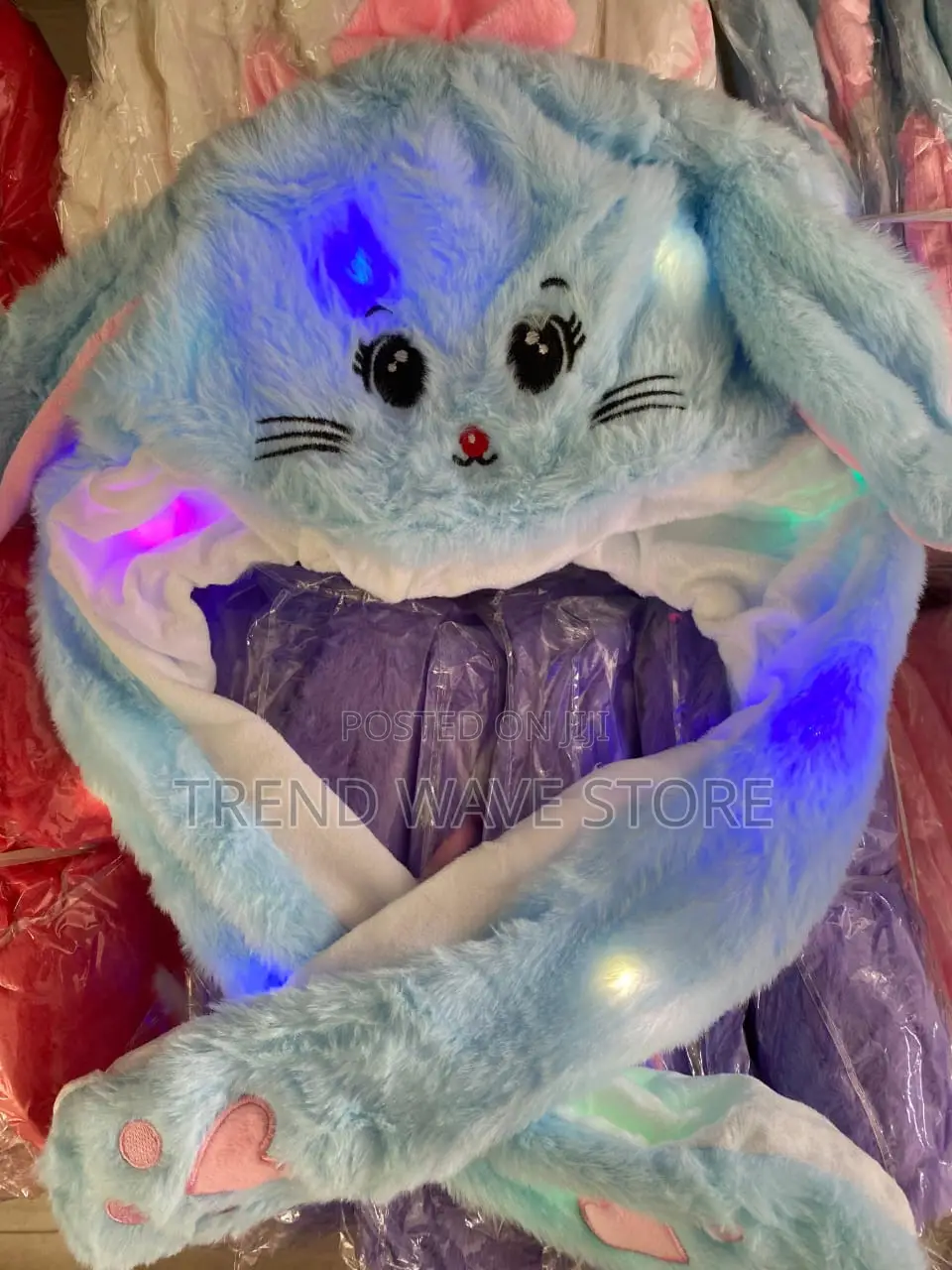 Japanese Anime Ear Popping Bunny Hat With Led