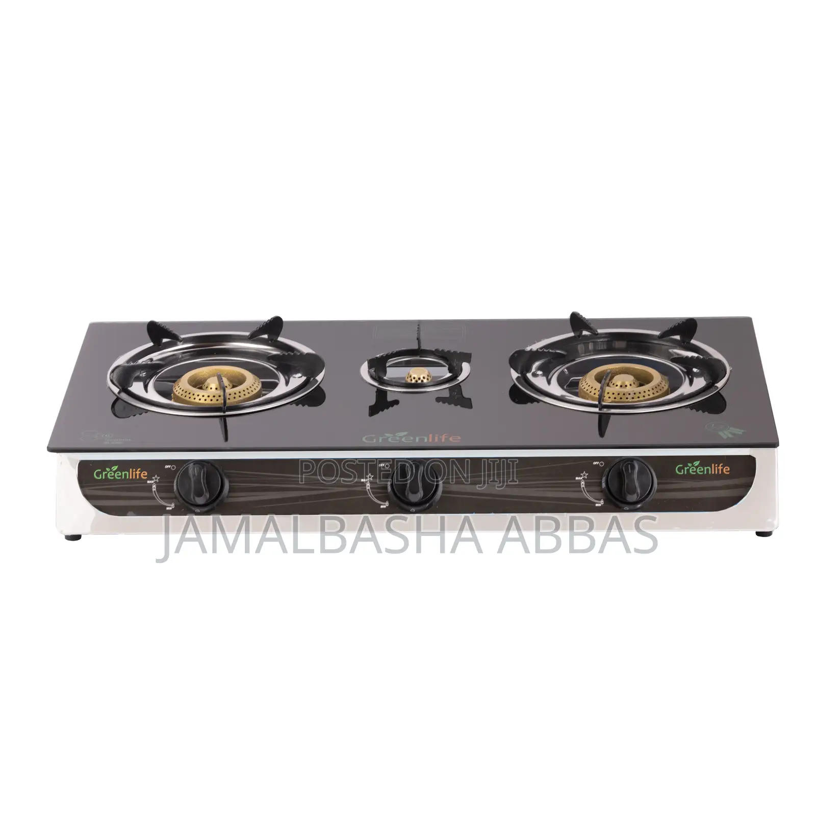 Triple Burner Glass Top Gas Cooker