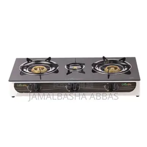 Photo - Triple Burner Glass Top Gas Cooker