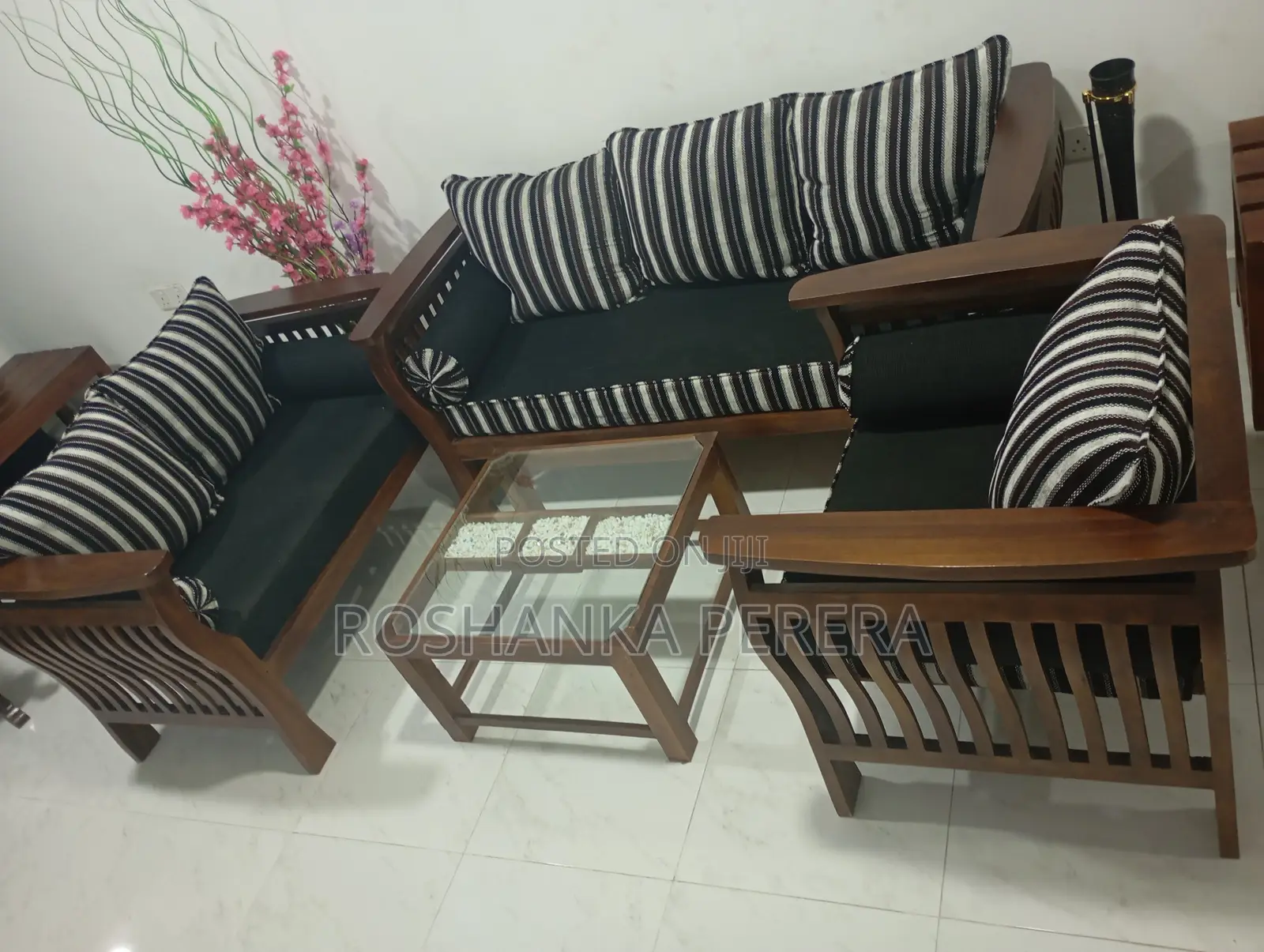 Wood Sofa Set