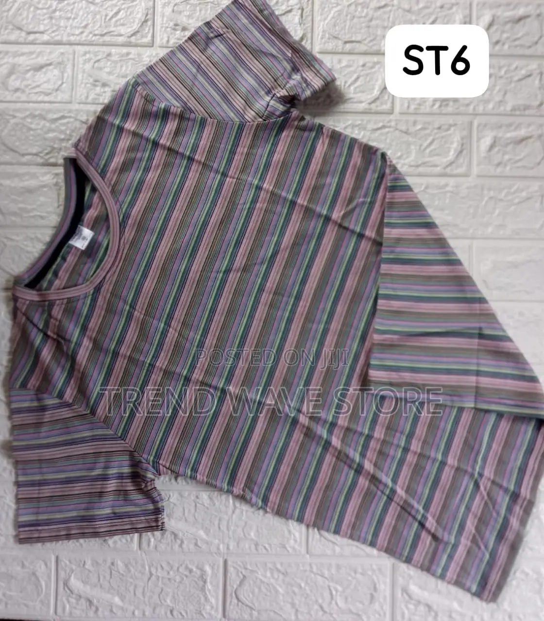 Unisex Strip Crew Neck