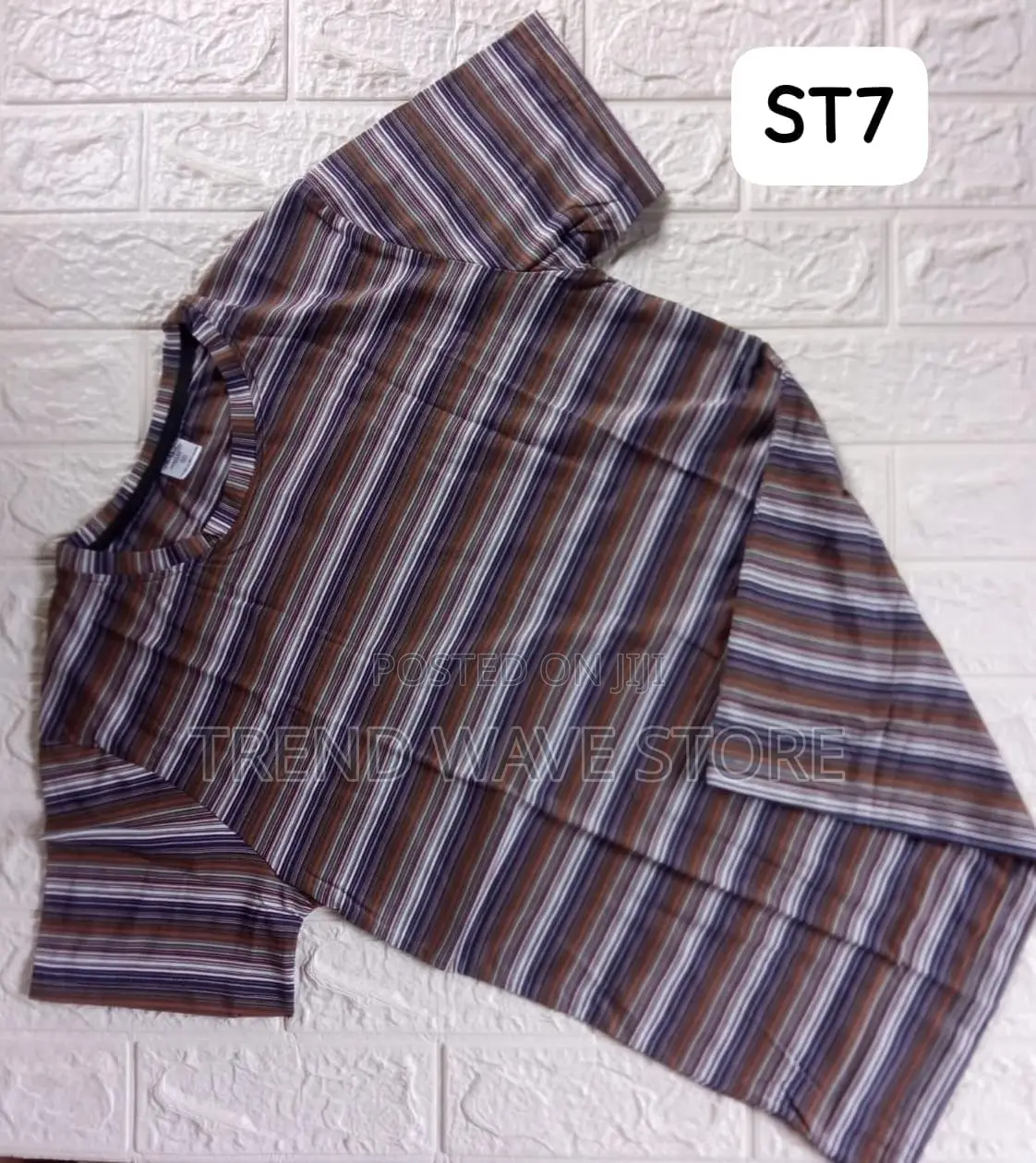 Unisex Strip Crew Neck