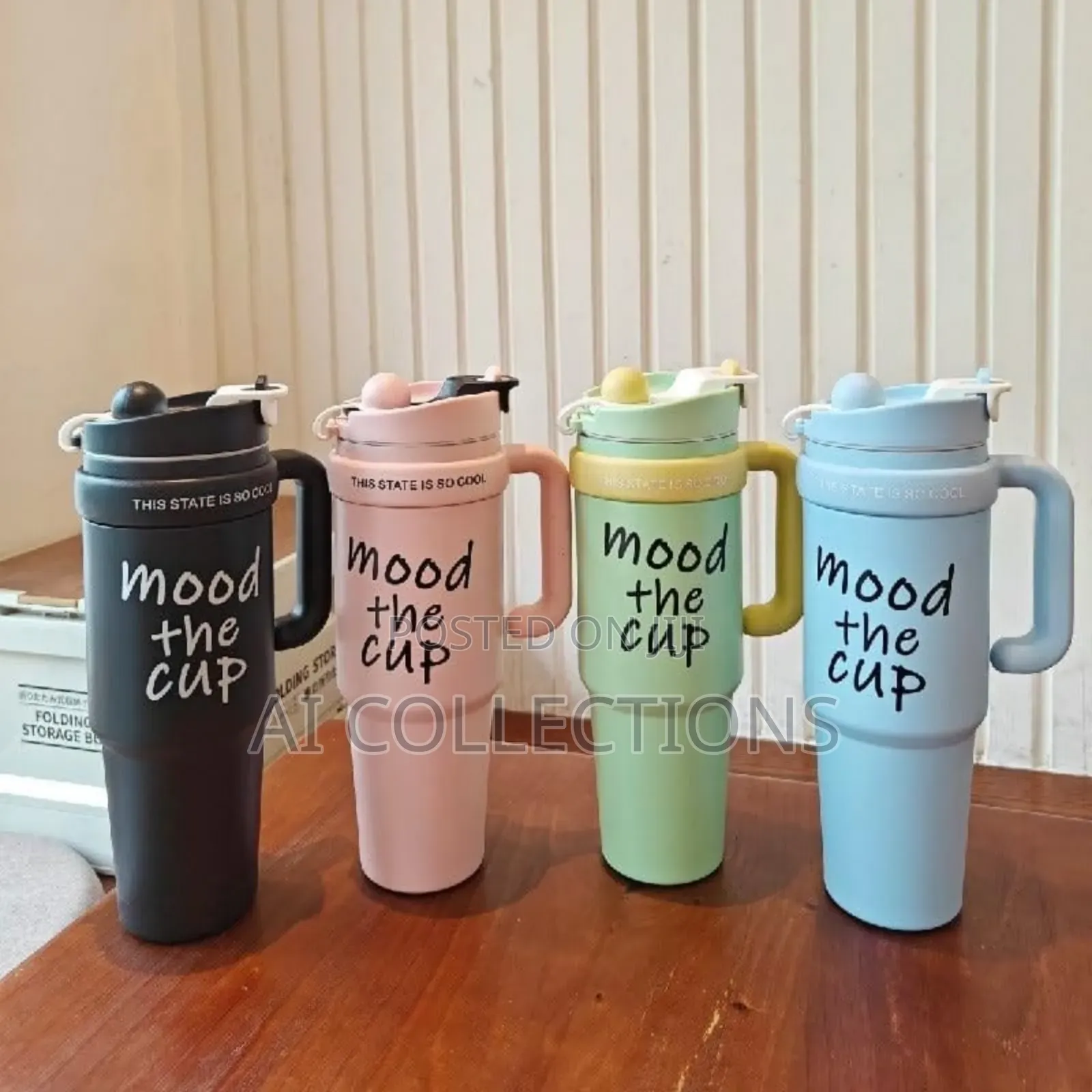 5 in 1 Insulated Tumbler With Handle Straw 1ltr